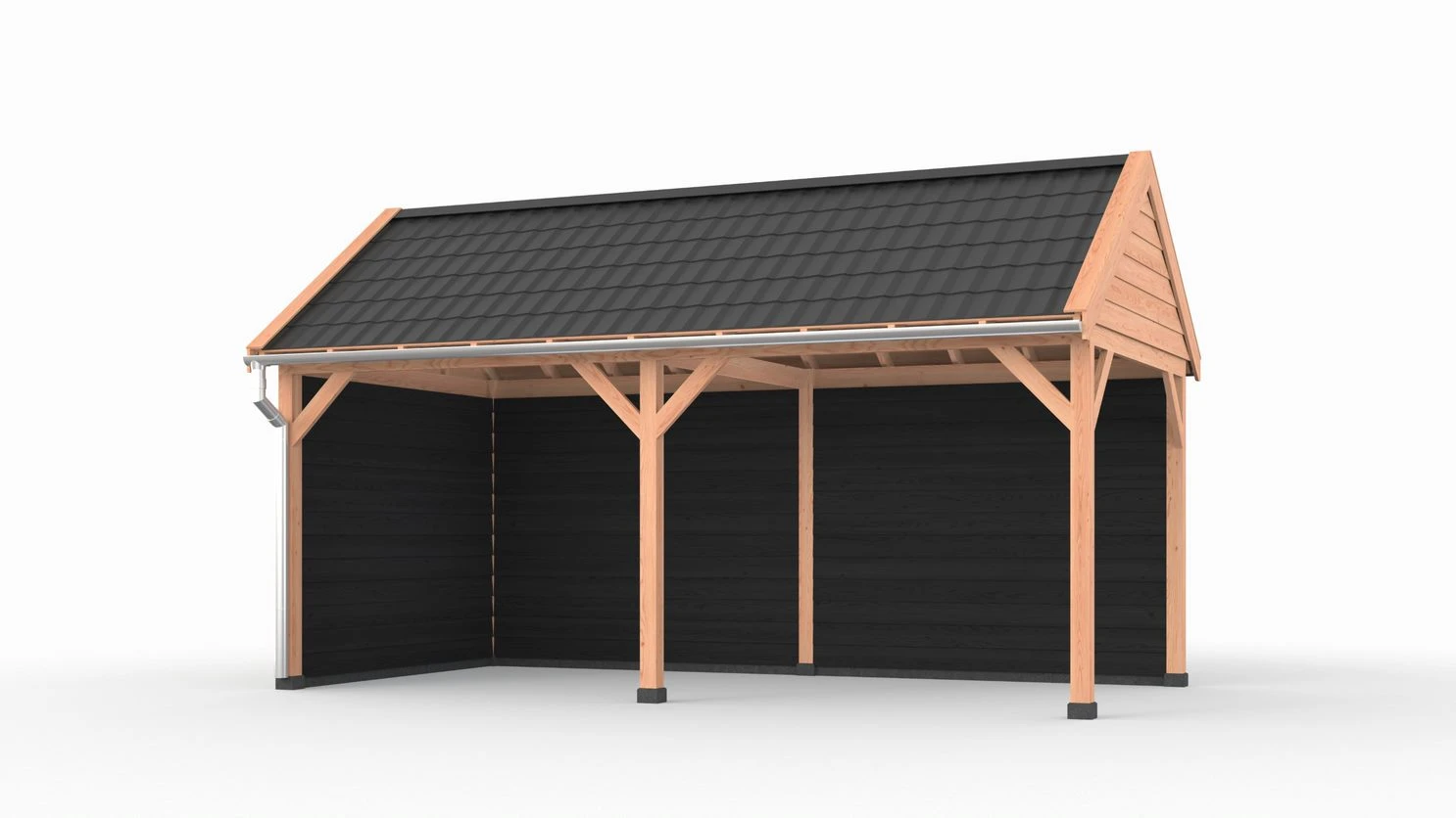 Douglas DIY overkapping, 600 x 300, met achterwand en zijwand, Westwood - Afbeelding 3